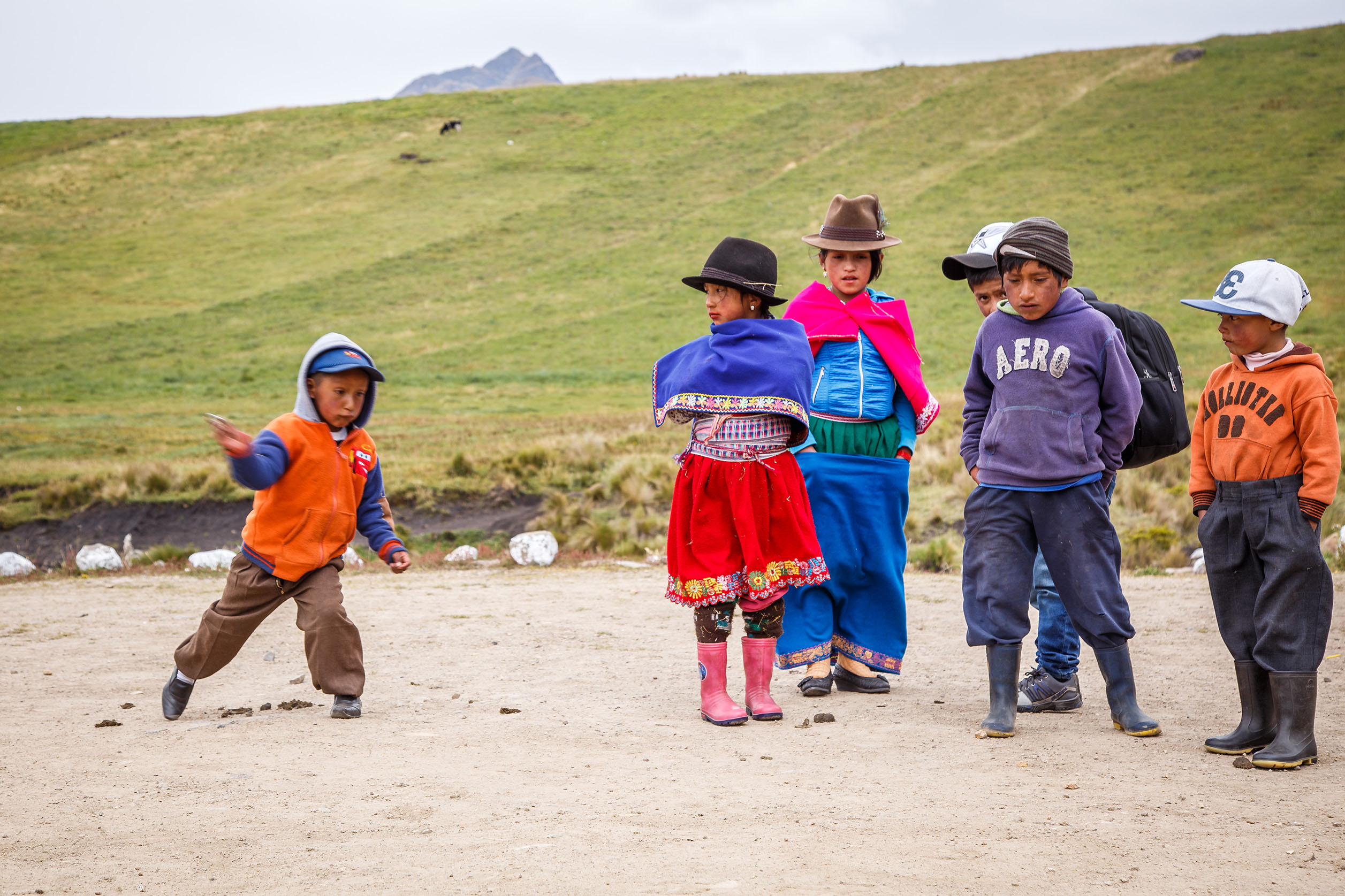 kids playing in nature